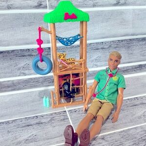 Barbie Ken wildlife vet Playset